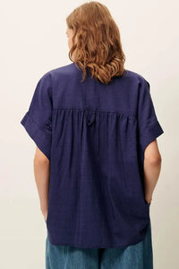 Sessùn Camille Blue Emilienne Blouse - The Mercantile London