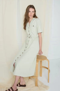 Atelier Rêve Kunis Celadon Green Dress - The Mercantile London