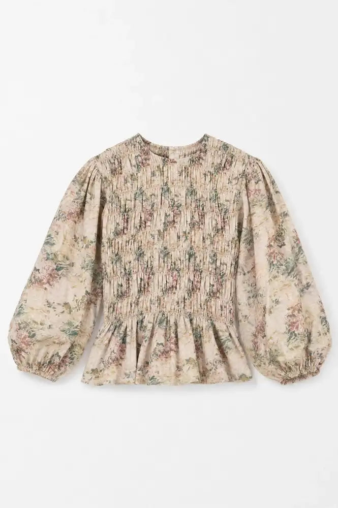 Carmen Says Automne Floral Smocked Blouse - The Mercantile London