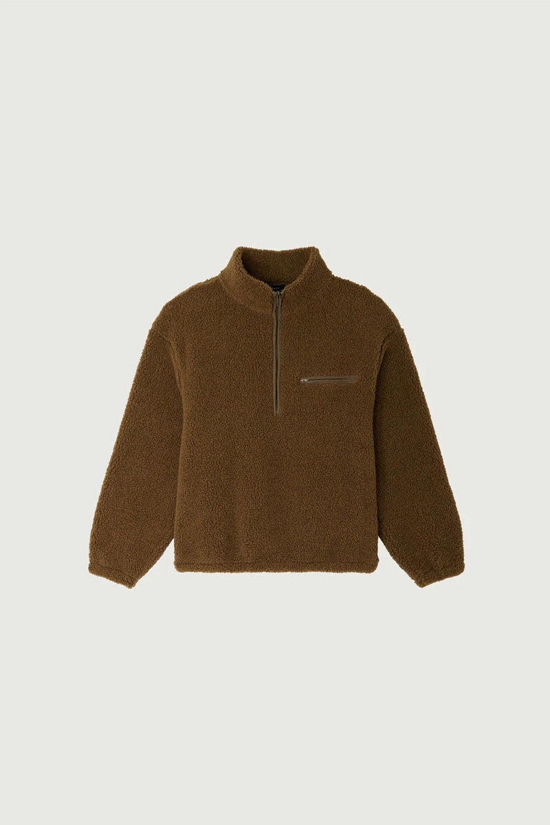 Soeur Finlande Bronze And Khaki Sherpa Sweatshirt - The Mercantile London