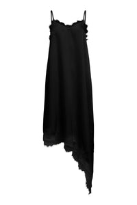 Object Naline Black Lace Slip Dress