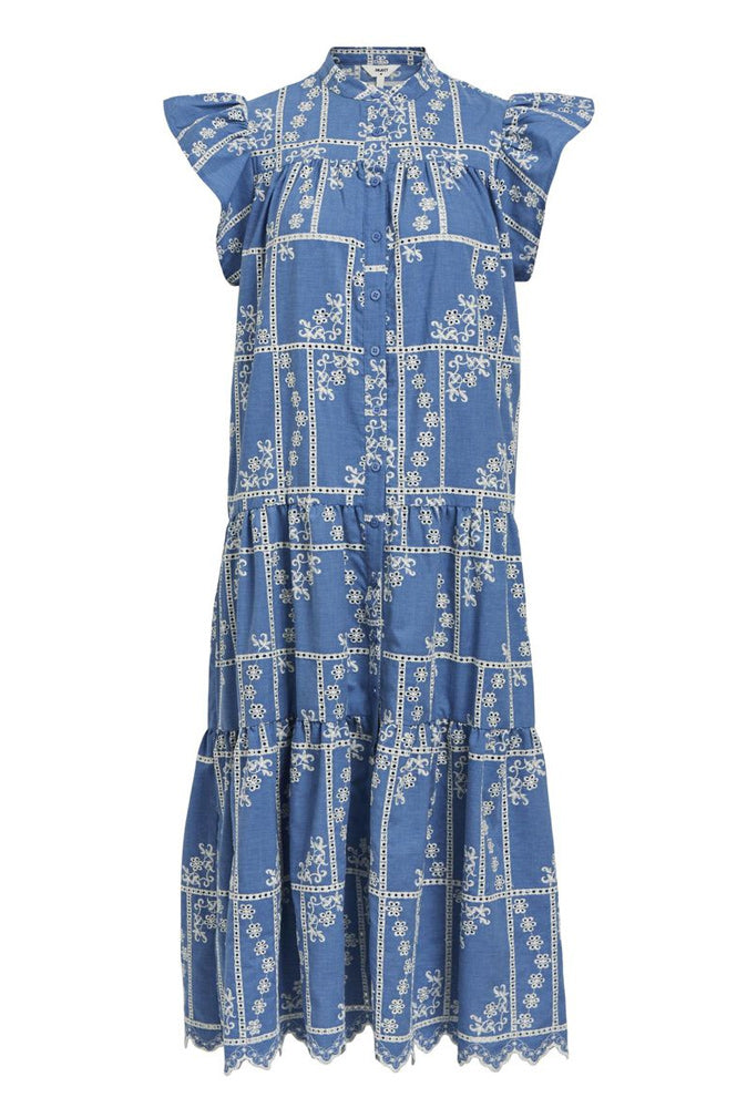 Object Chinna Embroidered Denim / Cloud Dress - The Mercantile London