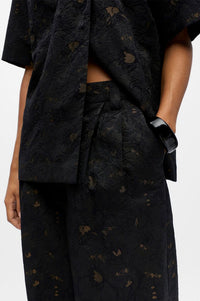 Object Lovia Jacquard Barrel Leg Trousers - The Mercantile London