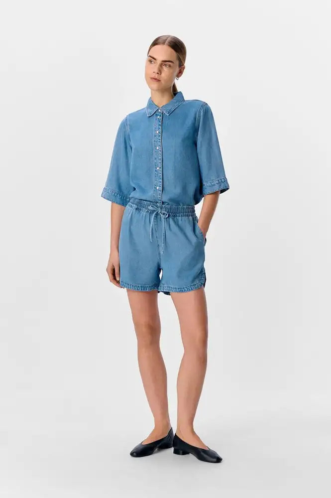 Object Frame Light Blue Denim Shorts - The Mercantile London