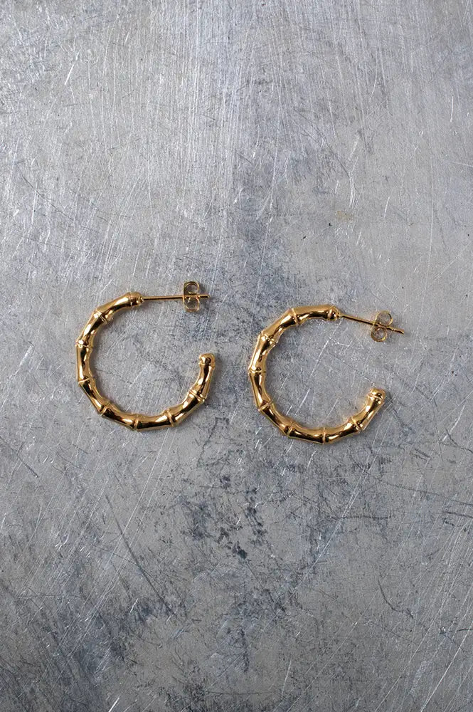 Ashiana London Shino Bamboo Hoop Earrings