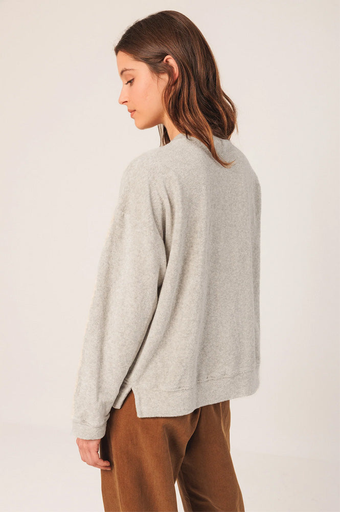Indi & Cold Lara Mottled Grey Terry Sweatshirt - The Mercantile London