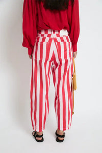 Sophie + Lucie Boyfriend Barras Red Stripe Jeans - The Mercantile London