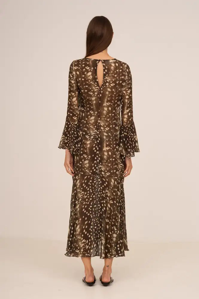 Carmen Says Jester Bambi Noir Print Dress - The Mercantile London