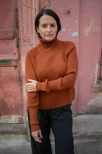 Minus Ava Glazed Ginger Turtleneck Top - The Mercantile London