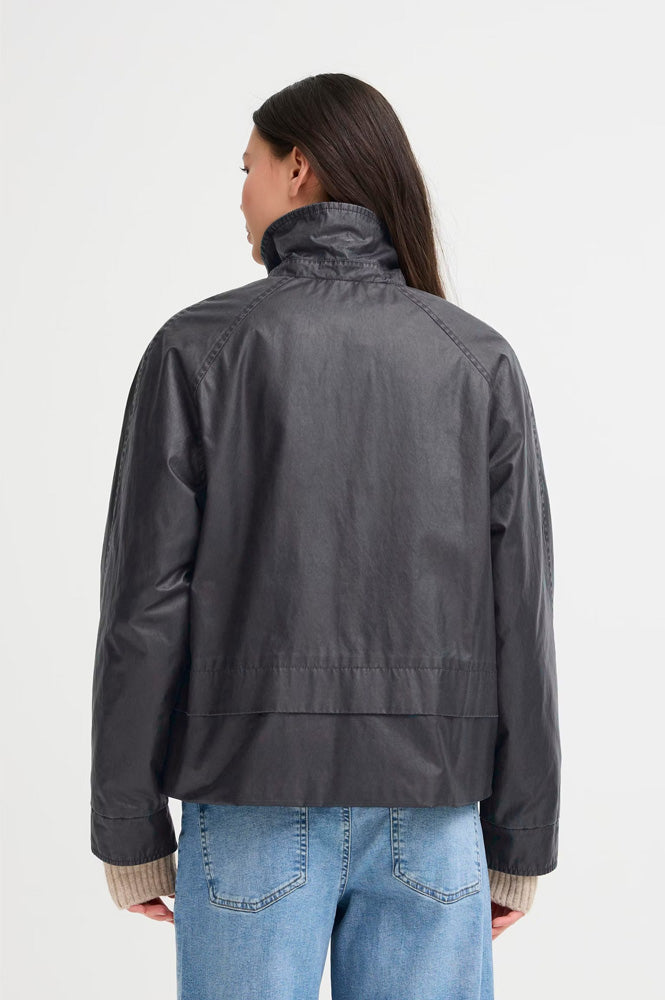 ICHI Ganilo Navy Jacket - The Mercantile London