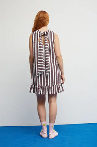 Dr Bloom Cocomero Aubergine Stripe Dress - The Mercantile London