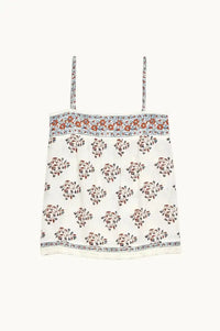 M.A.B.E Stella Ecru And Rust Print Camisole