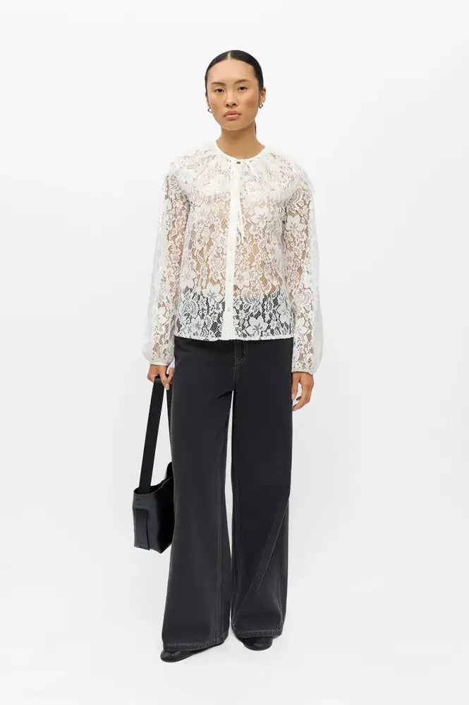 Object Laney Cloud Dancer Lace Blouse