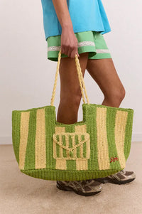 Damson Madder Orla Apple Stripe Beach Bag