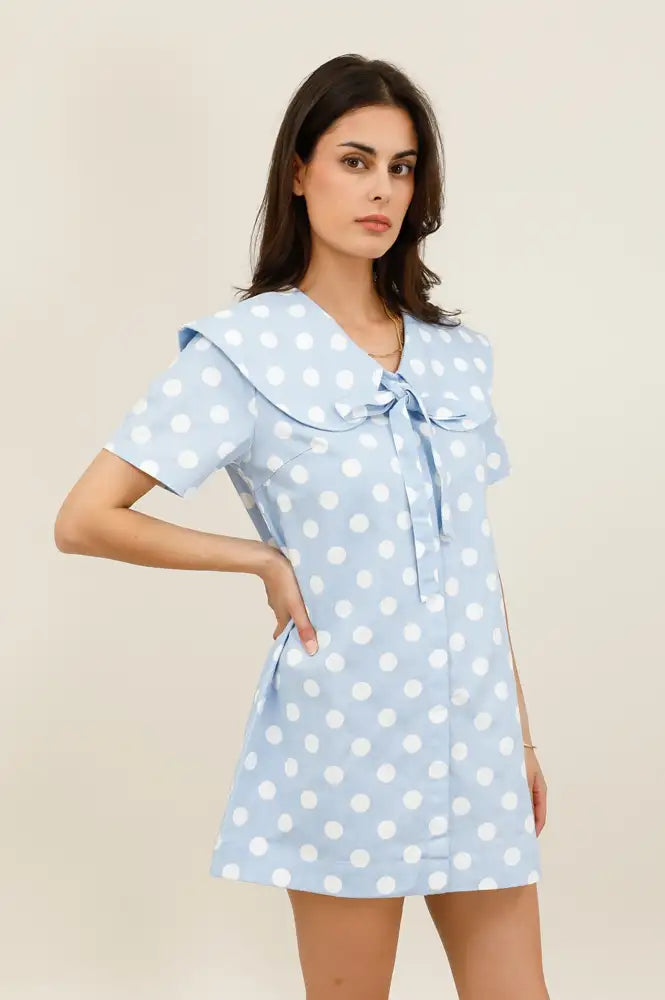Daphne Lulu Sailor Polka Dot Dress