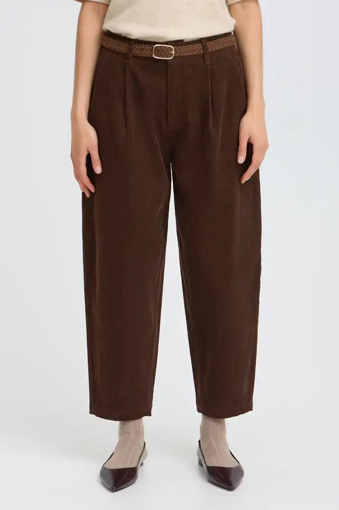 Fransa Calana Hot Fudge Corduroy Trousers - The Mercantile London