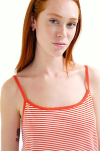 Compania Fantastica White & Red Striped Vest