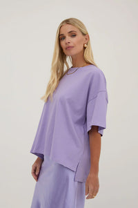 Fika Sara Lilac Oversized T-Shirt - The Mercantile London