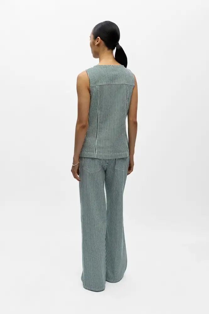 Object Sanni Botanical Stripe Top - The Mercantile London