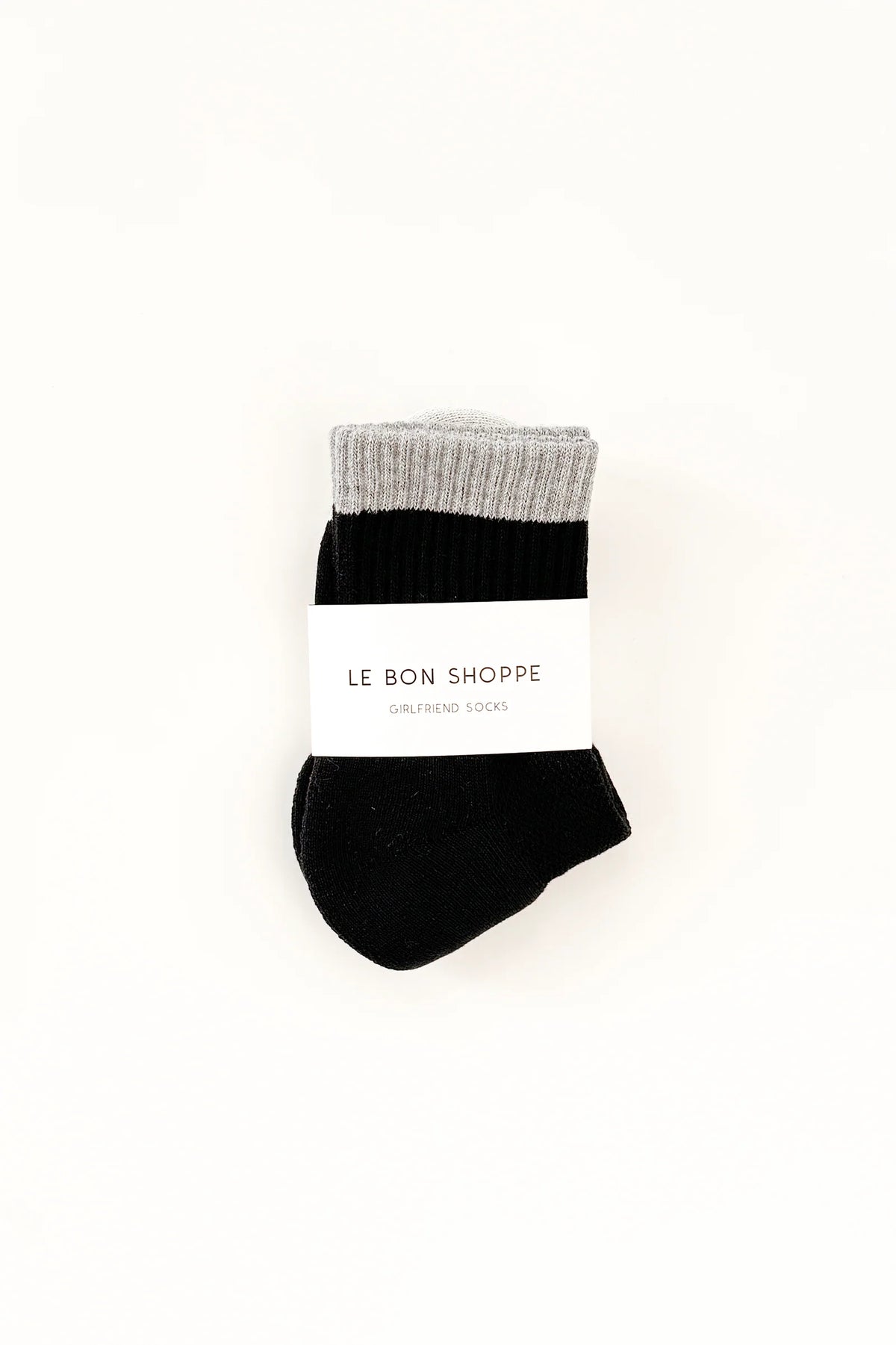 Le Bon Shoppe Girlfriend Colour Block Black Grey Socks