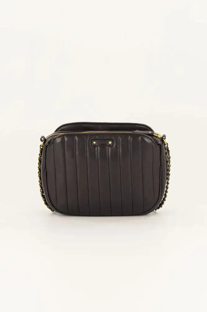 Sessùn Divine Black Leather Shoulder Bag
