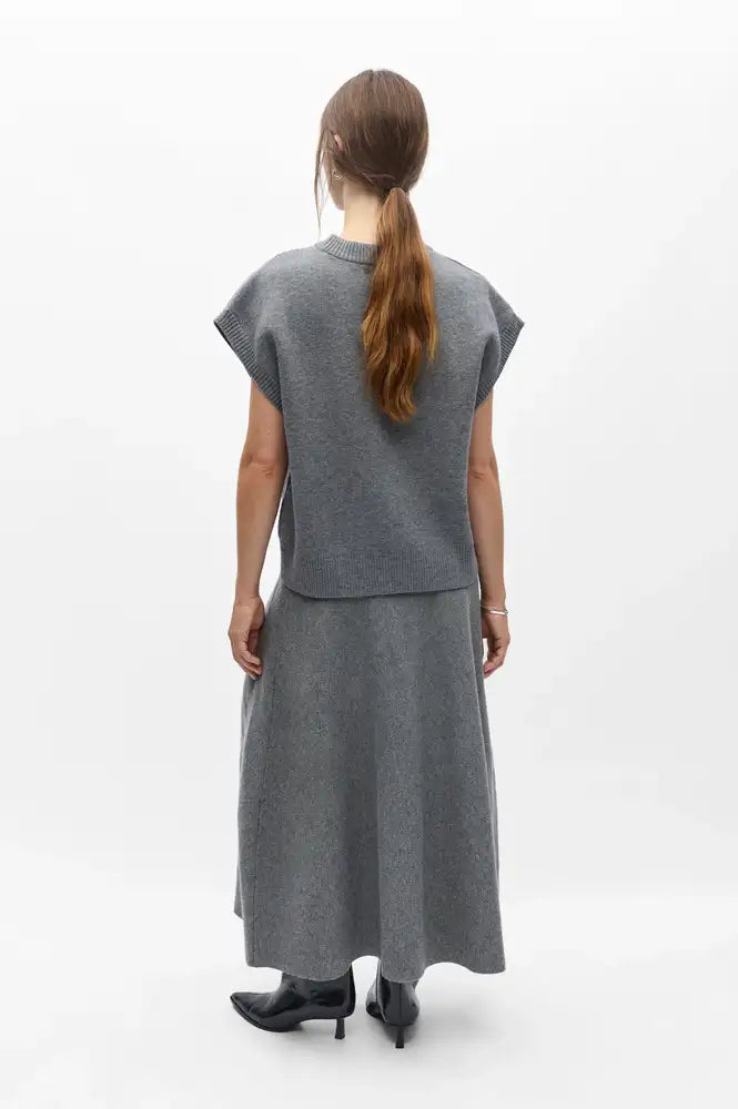 Object Tone Medium Grey Knitted Top