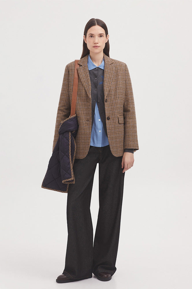 Nice Things Harris Check Blazer And Scarf - The Mercantile London