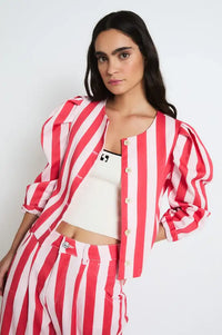 Sophie + Lucie Red Lantern Stripe Jacket - The Mercantile London