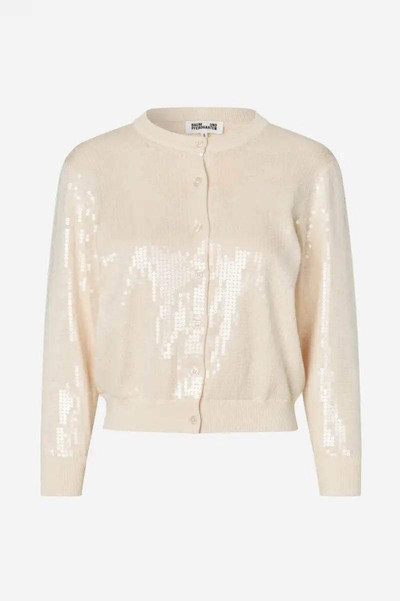 Baum Und Pferdgarten Caylee Parchment Sequin Cardigan - The Mercantile London