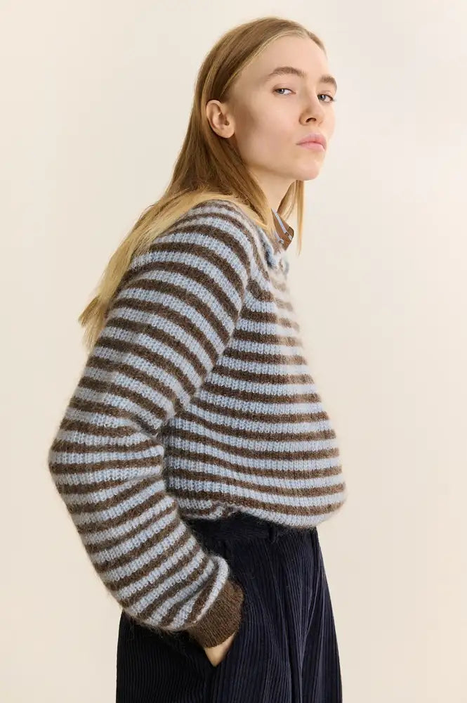 Garance Dolores Blue Striped Jumper