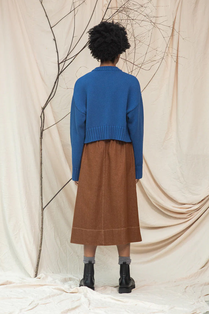 Beaumont Organic Sugi Ink Blue Knitted Cardigan - The Mercantile London