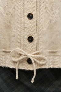 Object Gunvi Macadamia Cable Knitted Cardigan