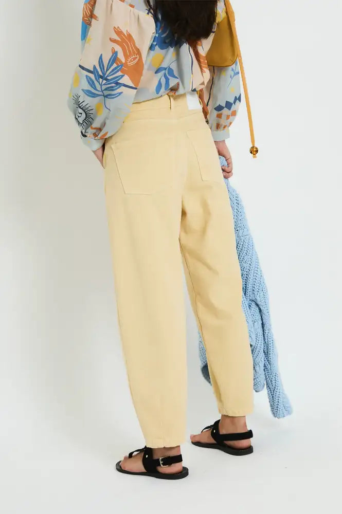 Sophie + Lucie Boyfriend Yellow Twill Jeans - The Mercantile London