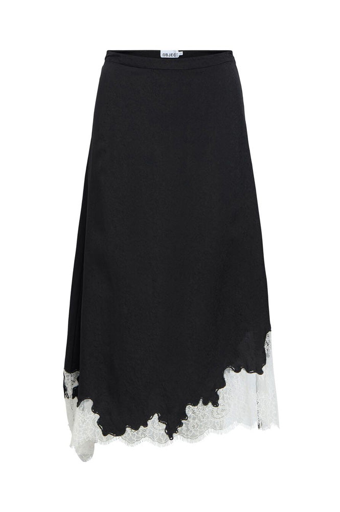 Object Dalme Black and White Lace Skirt - The Mercantile London