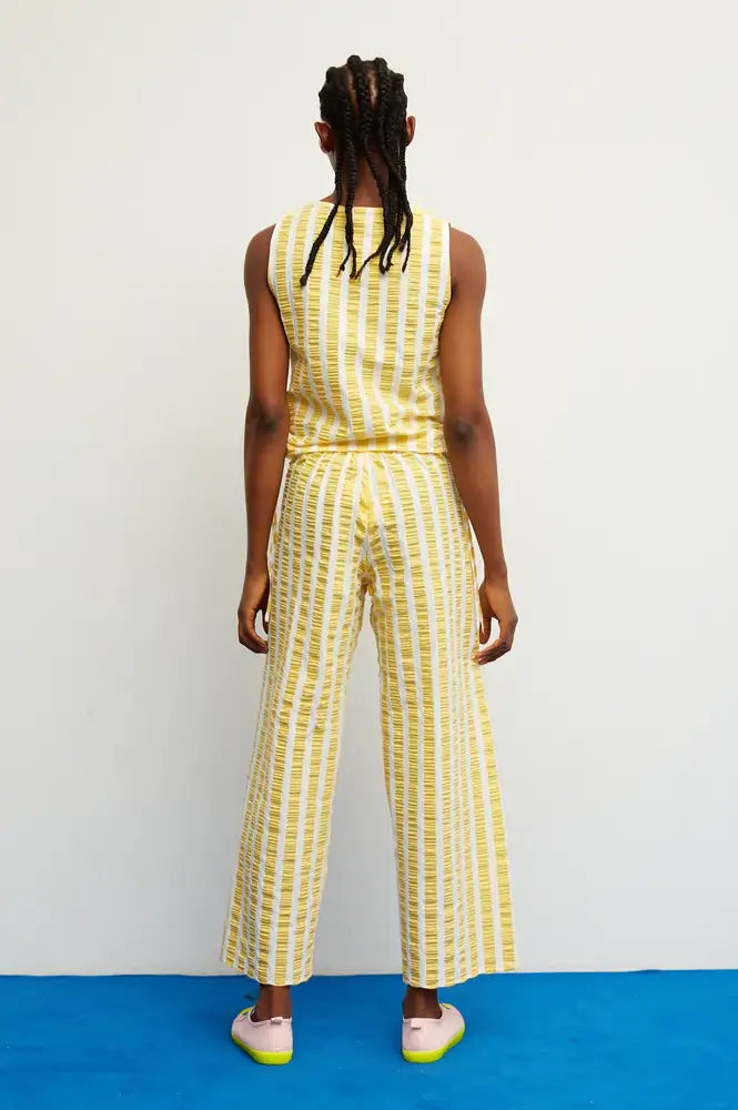 Dr Bloom Travel Yellow Stripe Top - The Mercantile London