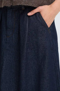 Fransa Leslie Dark Blue Denim Skirt