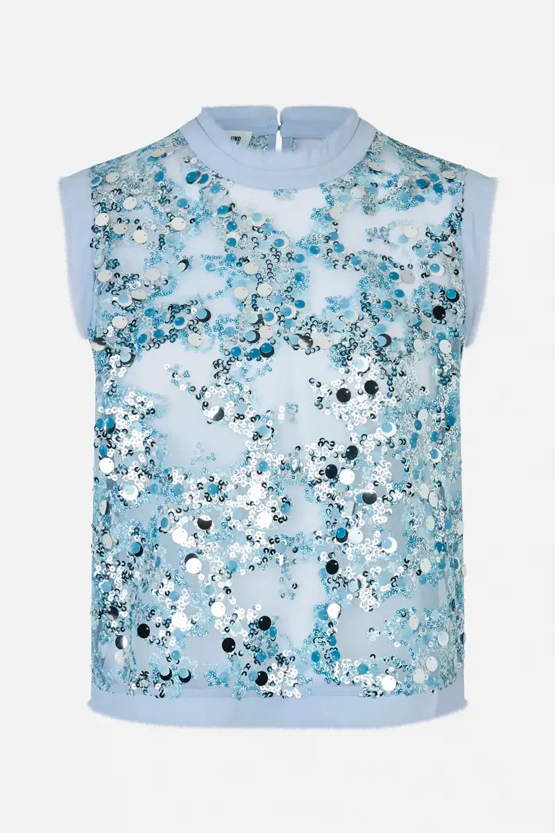 Baum Und Pferdgarten Manira Kentucky Blue Sequin Top - The Mercantile London