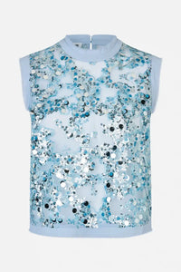 Baum Und Pferdgarten Manira Kentucky Blue Sequin Top - The Mercantile London