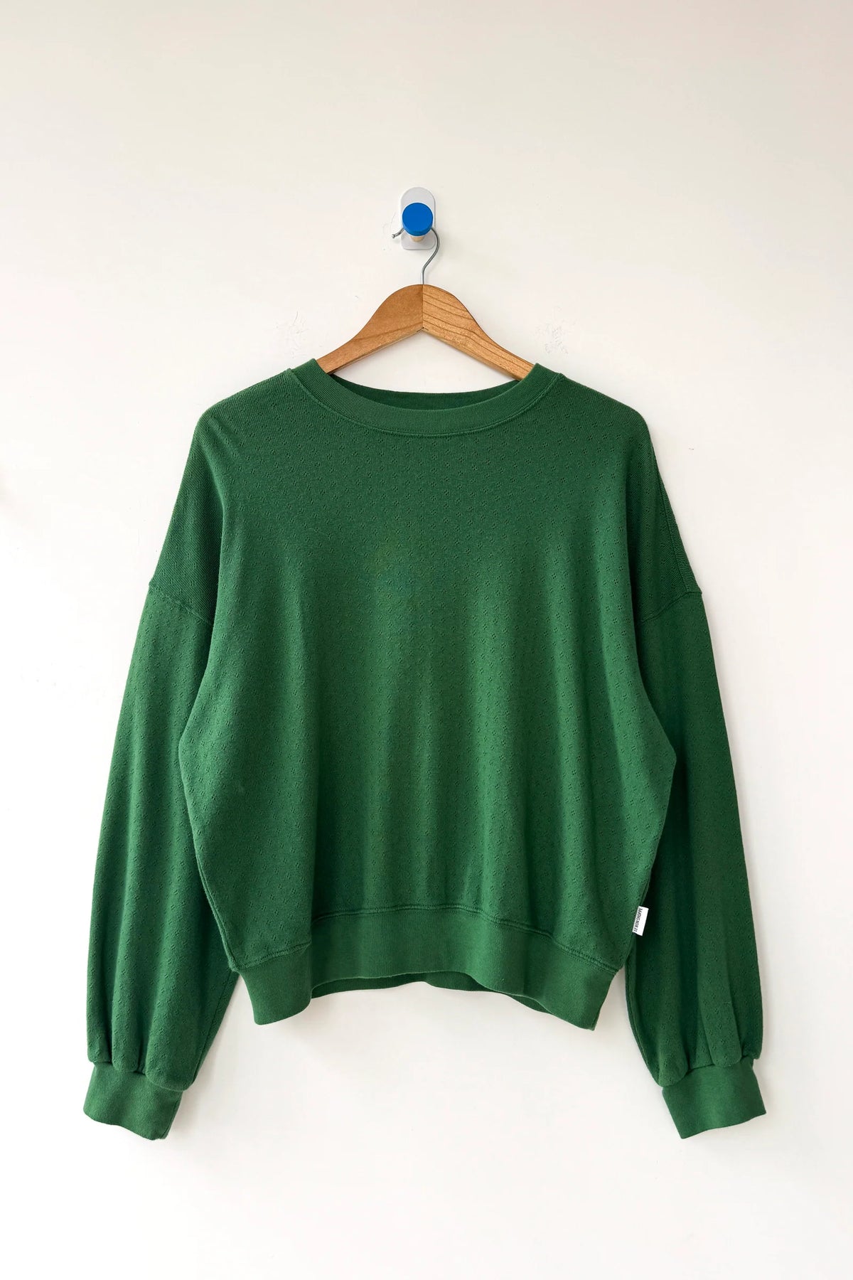 Le Bon Shoppe Pointelle Core Moss Green Sweatshirt