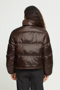 ICHI Fecina Mole Brown Puffer Jacket