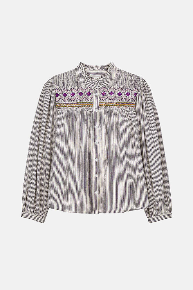 Louise Misha Louise Purple Striped Shirt - The Mercantile London