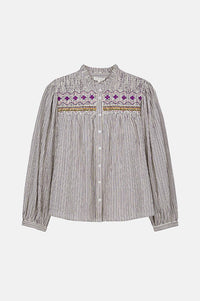 Louise Misha Louise Purple Striped Shirt - The Mercantile London