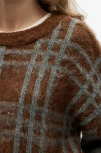 Object Pipsy Brown Carafe Checked Jumper