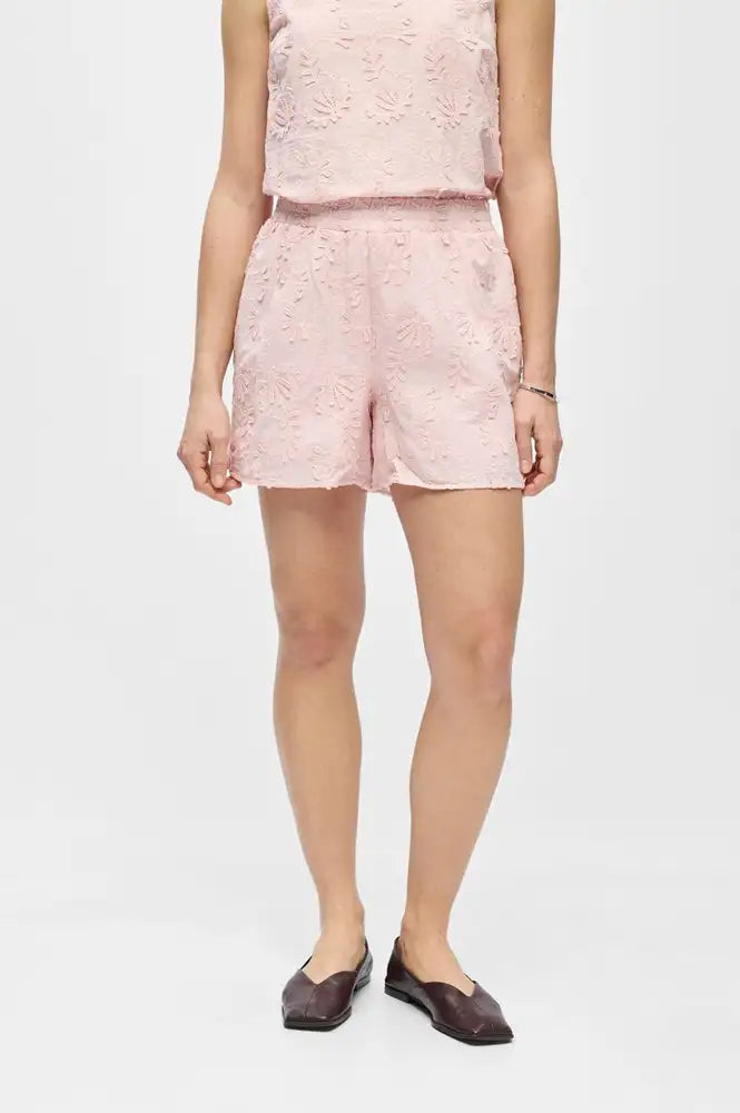 Object Mya Pale Lilac Embroidered Shorts - The Mercantile London