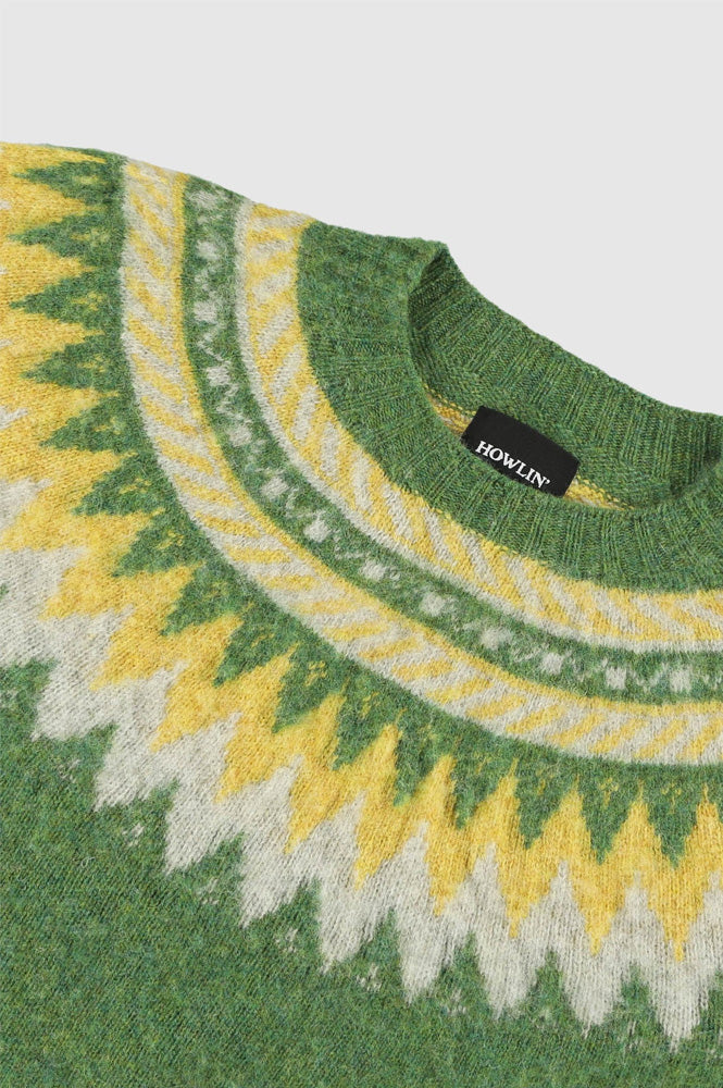 Howlin' Broken Flowers Mossy Knitted Jumper - The Mercantile London