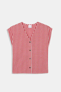 Rita Row Diana Red Gingham Vest Top - The Mercantile London