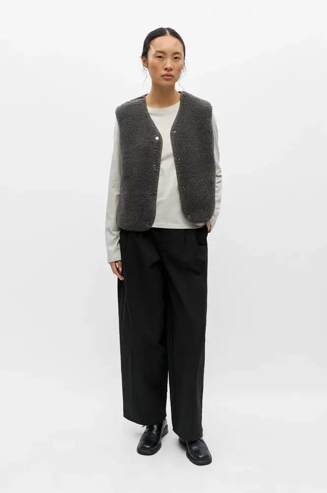 Object Ella Dark Grey Fleece Vest