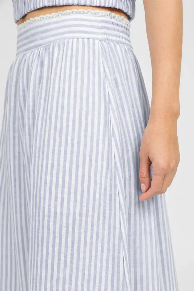 An'ge Ralyta Blue Striped Skirt - The Mercantile London