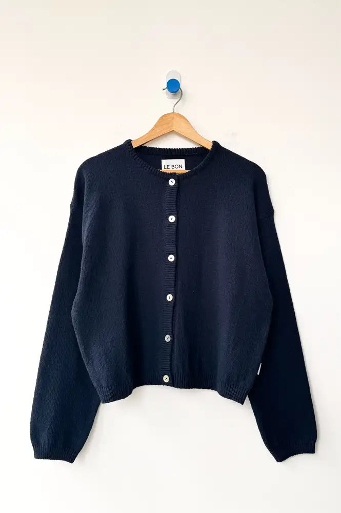 Le Bon Shoppe Leila Navy Cardigan