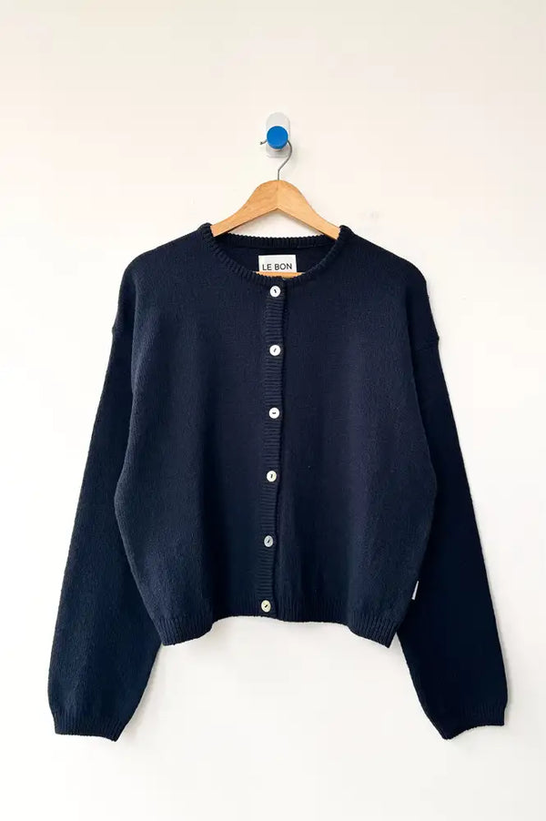 Le Bon Shoppe Leila Navy Cardigan